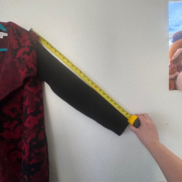 Madison Hill Womens Camouflage, Waterfall Knit Cardigan Red Open Front size XL - Picture 5 of 6